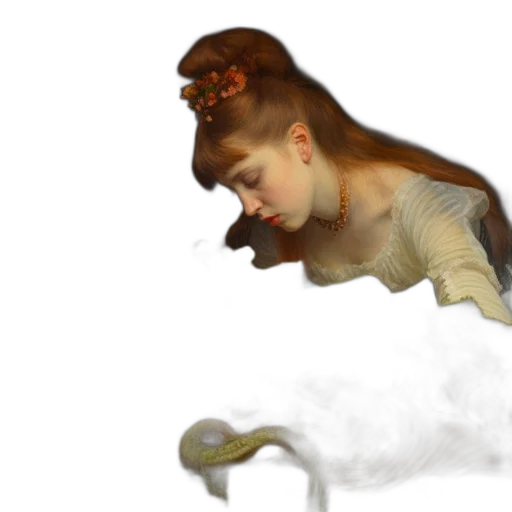 hair, staff, face, crown, concept art, photorealistic, fantasy art, oil painting transparent PNG cut-out