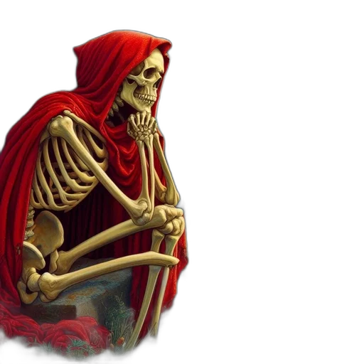 jewelry, concept art, 3d render, photorealistic, fantasy art, red, graveyard, skeletal transparent PNG cut-out