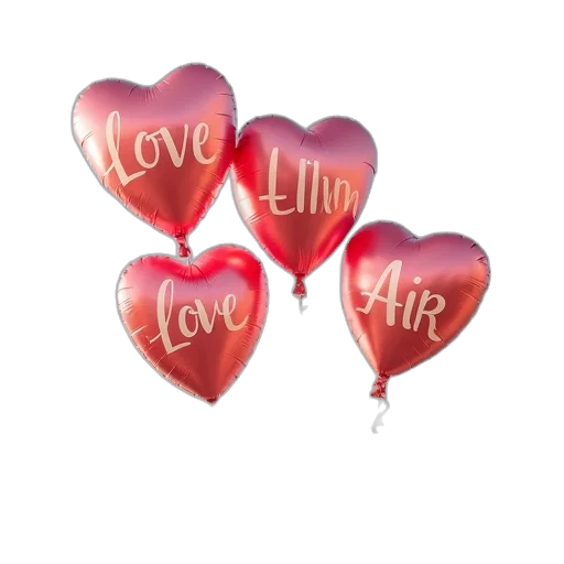 wedding, balloons, words, love transparent PNG cut-out