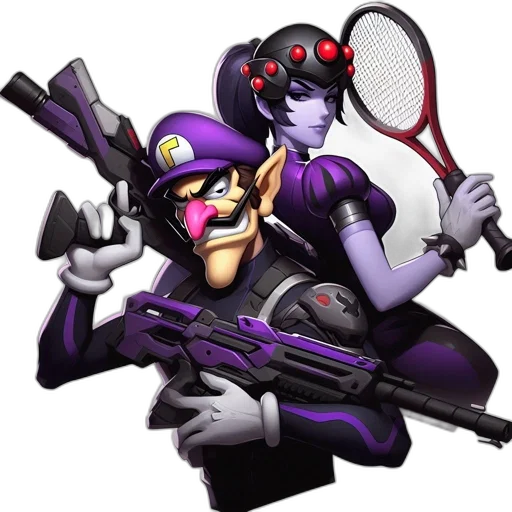 weapon, staff, mask, concept art, pixel art, vaporwave, two, animated transparent PNG cut-out