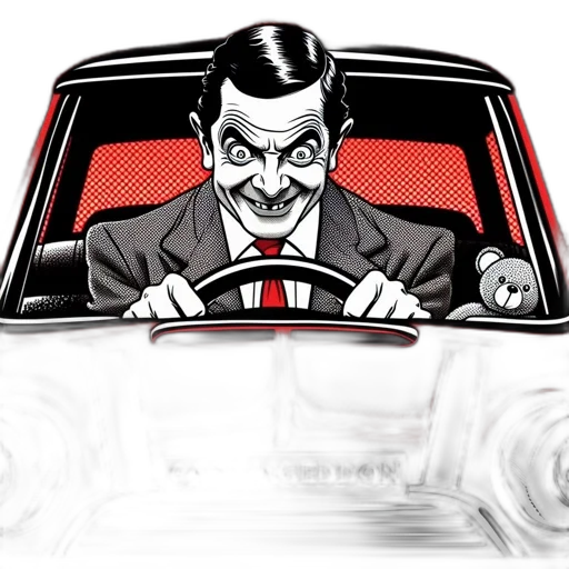 car, cartoon, comic book art, concept art, photorealistic, animated, figure, smiling transparent PNG cut-out