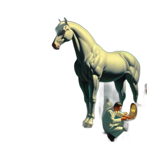 animal, creature, staff, crown, concept art, 3d render, pixel art, photorealistic transparent PNG cut-out