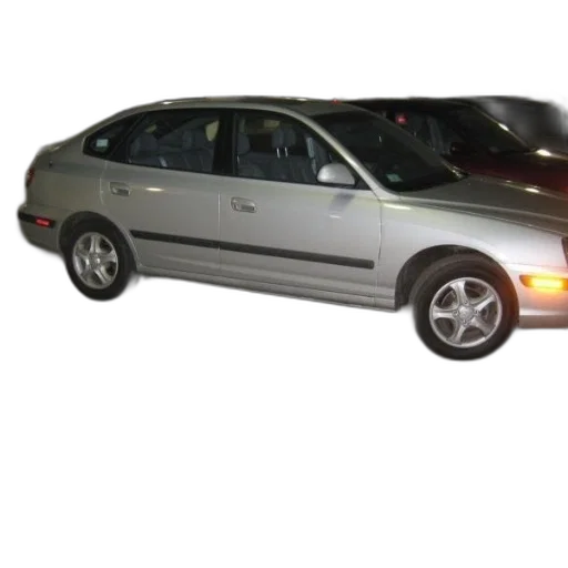 car, silver, parked, parking, garage, yellow, lines, ground transparent PNG cut-out