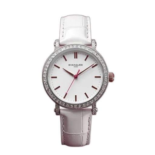 jewelry, white, pink, watch transparent PNG cut-out