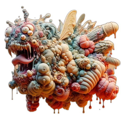 dragon, creature, mask, food, concept art, 3d render, photorealistic, fantasy art transparent PNG cut-out