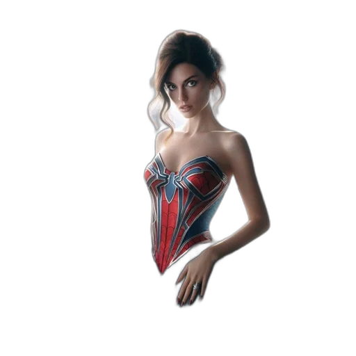 dress, jewelry, 3d render, photorealistic, pixel art, concept art, woman, stands transparent PNG cut-out