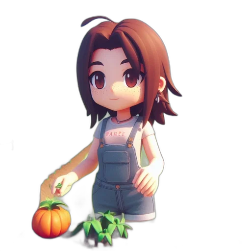 staff, pixel art, concept art, 3d render, fantasy art, animated, character, stands transparent PNG cut-out
