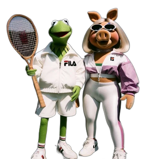 mask, animal, jacket, concept art, kermit, frog, miss, piggy transparent PNG cut-out