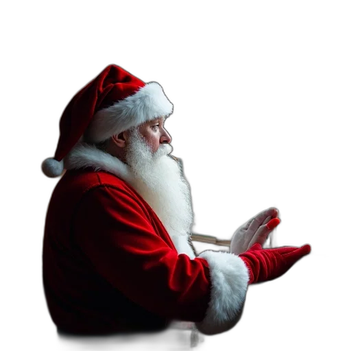 photorealistic, santa, claus, figure transparent PNG cut-out