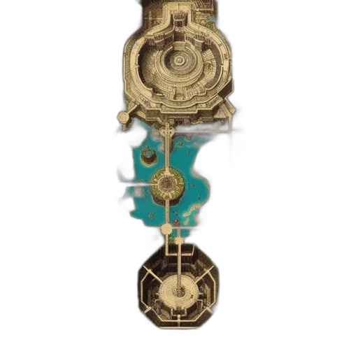 jewelry, staff, weapon, sword, concept art, 3d render, fantasy art, blue transparent PNG cut-out