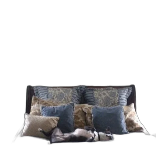 furniture, photorealistic, 3d render, earth tones, monochrome, blue, dark, dog transparent PNG cut-out