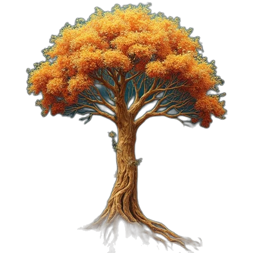 tree, crown, hair, staff, concept art, photorealistic, watercolor, 3d render transparent PNG cut-out