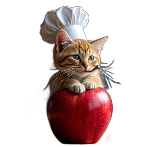 food, animal, staff, photorealistic, concept art, pixel art, oil painting, cat transparent PNG cut-out