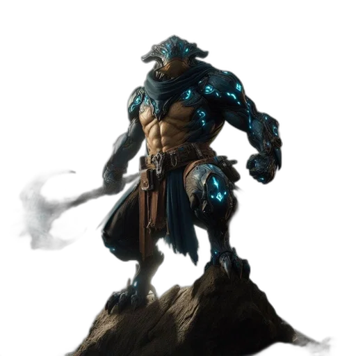 creature, dragon, concept art, fantasy art, comic book art, 3d render, blue, dark transparent PNG cut-out