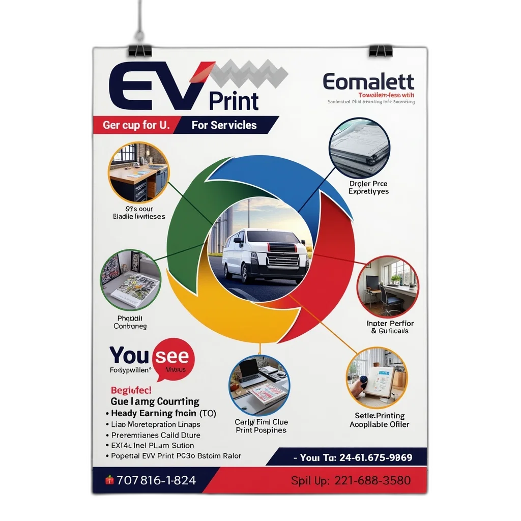 second, image, promotional, poster, business, called, evv, print transparent PNG cut-out