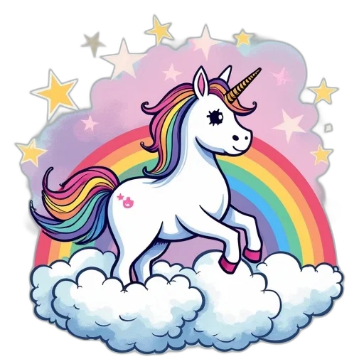 pixel art, unicorn, says, exhale transparent PNG cut-out
