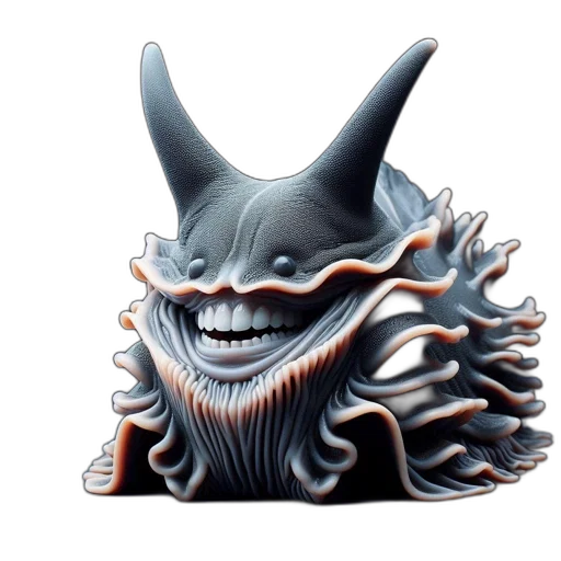 mask, dragon, creature, crown, 3d render, concept art, fantasy art, photorealistic transparent PNG cut-out