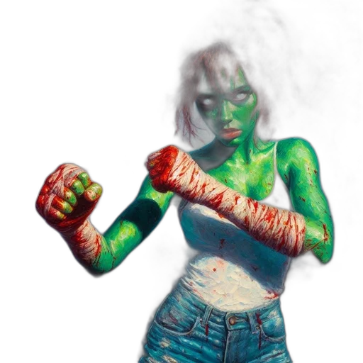 concept art, comic book art, fantasy art, photorealistic, outer space, green, female, figure transparent PNG cut-out