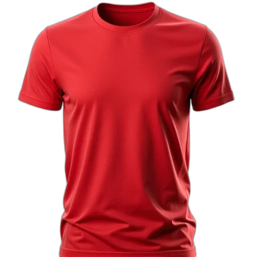 dress, 3d render, red, t-shirt, textured, pattern, displayed, against transparent PNG cut-out