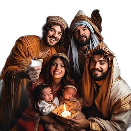 staff, photorealistic, concept art, oil painting, fantasy art, fire, family, dressed transparent PNG cut-out