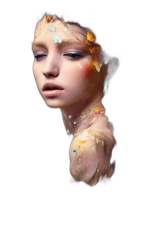 dress, crown, face, jewelry transparent PNG cut-out