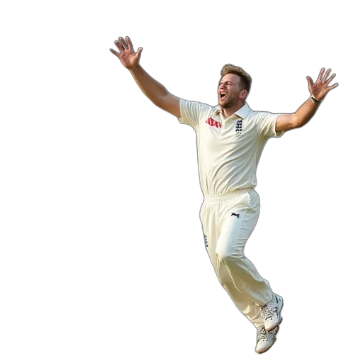 england, bowler, matt, huskin, celebrating, after, dismissing, wicket transparent PNG cut-out
