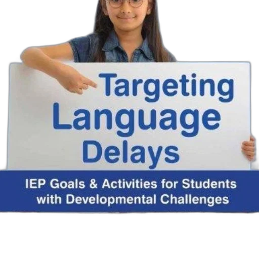 book, cover, titled, targeting, language, delays, iep, goals transparent PNG cut-out
