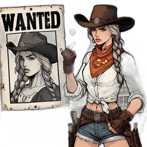 hat, weapon, comic book art, concept art, fantasy art, cartoon, illustrated, scene transparent PNG cut-out