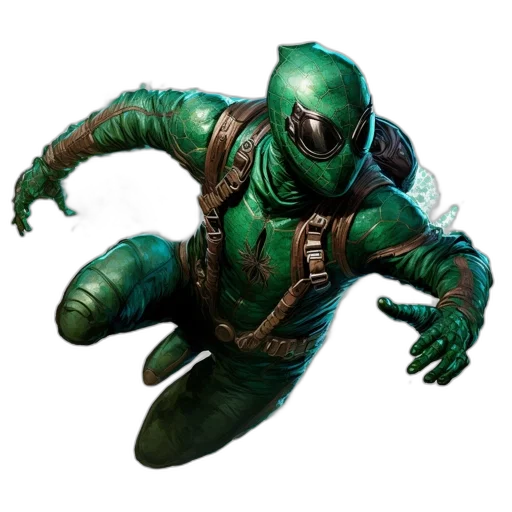 creature, mask, robot, staff, concept art, comic book art, fantasy art, 3d render transparent PNG cut-out