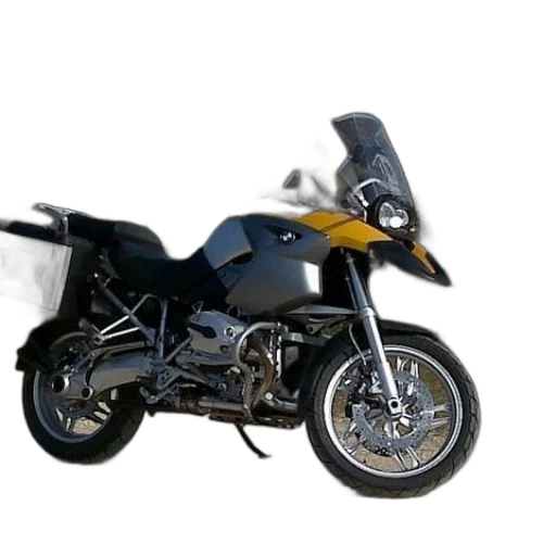3d render, photorealistic, concept art, bmw, motorcycle, parked, gravel, path transparent PNG cut-out