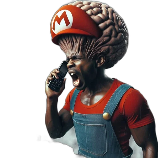 hat, hair, face, creature, concept art, 3d render, pixel art, photorealistic transparent PNG cut-out