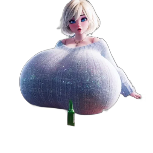 dress, robot, bottle, food, concept art, 3d render, fantasy art, anime transparent PNG cut-out