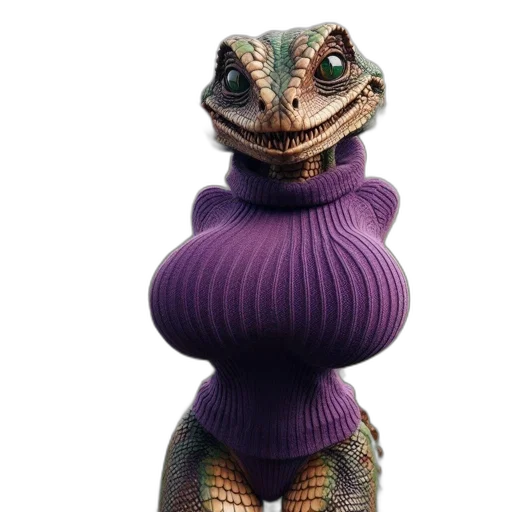 dress, animal, dragon, creature, 3d render, photorealistic, humanoid, t-rex transparent PNG cut-out
