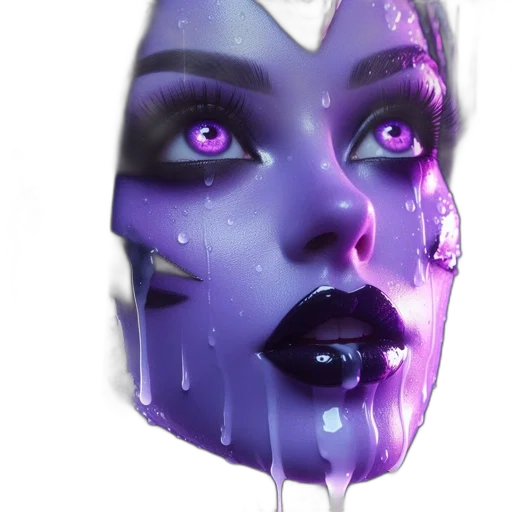 mask, face, jewelry, umbrella, concept art, fantasy art, cyberpunk, photorealistic transparent PNG cut-out