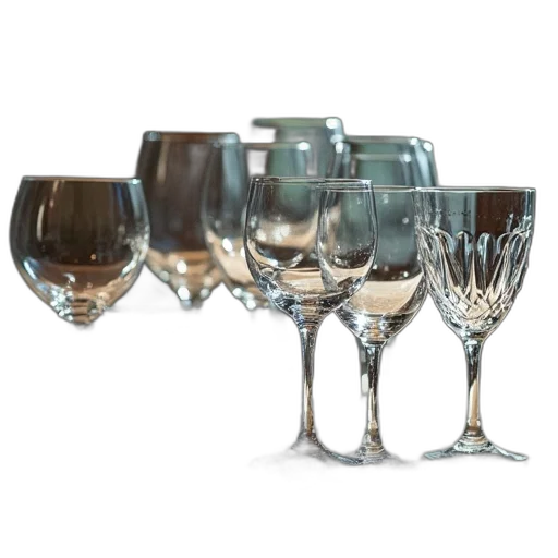3d render, glass, collection, shown transparent PNG cut-out