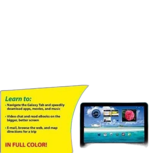 3d render, book, cover, titled, samsung, galaxy, tab, dummies transparent PNG cut-out
