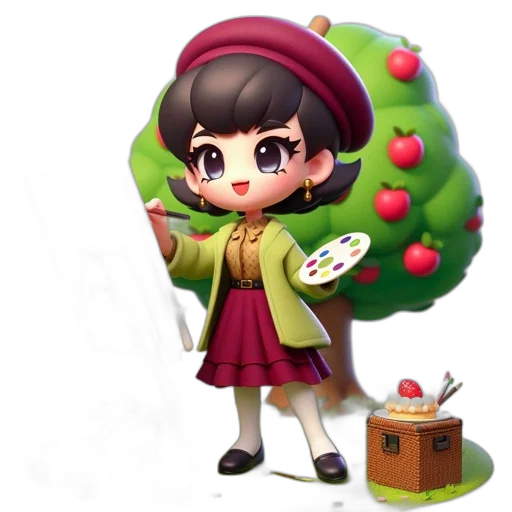 food, staff, tree, concept art, 3d render, fantasy art, pixel art, forest transparent PNG cut-out