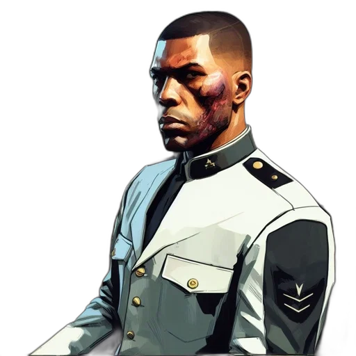 staff, jacket, face, weapon, concept art, comic book art, photorealistic, fantasy art transparent PNG cut-out