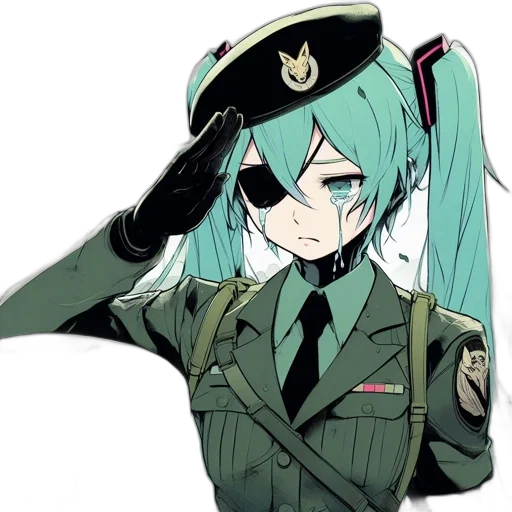 staff, weapon, hat, jacket, anime, pixel art, cartoon, vaporwave transparent PNG cut-out
