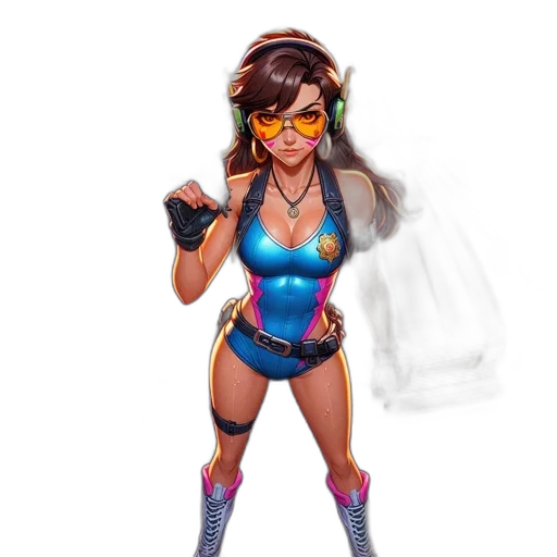 concept art, comic book art, pixel art, fantasy art, neon, animated, character, vibrant transparent PNG cut-out