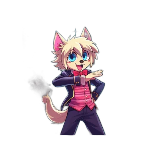 staff, jacket, weapon, animal, anime, pixel art, cartoon, concept art transparent PNG cut-out