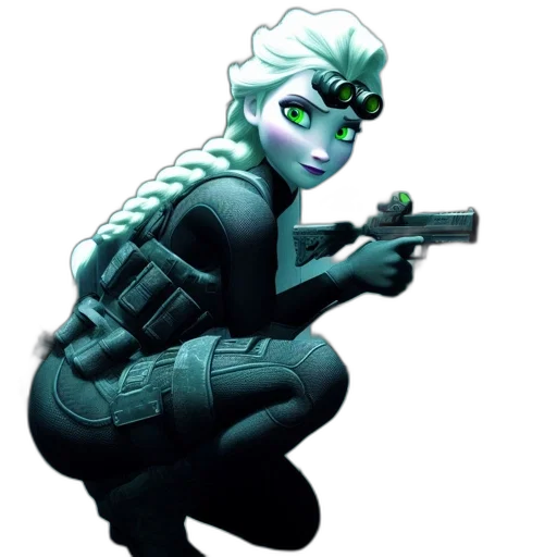 weapon, staff, concept art, comic book art, pixel art, cyberpunk, green, digitally transparent PNG cut-out