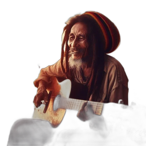 face, photorealistic, oil painting, pencil sketch, watercolor, older, man, dreadlocks transparent PNG cut-out