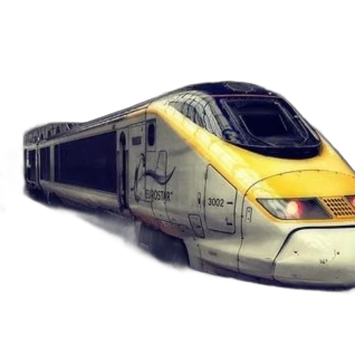 car, concept art, photorealistic, 3d render, cartoon, eurostar, train, station transparent PNG cut-out