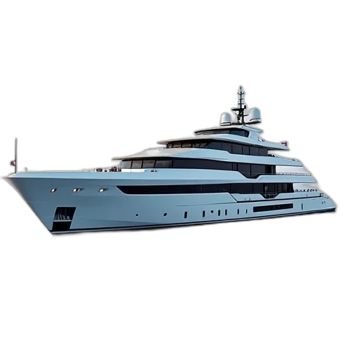 3d render, modern, white, luxury, yacht, multiple, decks, sleek transparent PNG cut-out
