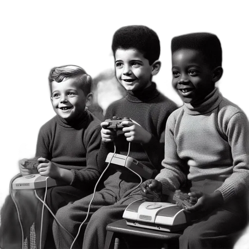 group, boys, play, video, games, together, living, room transparent PNG cut-out