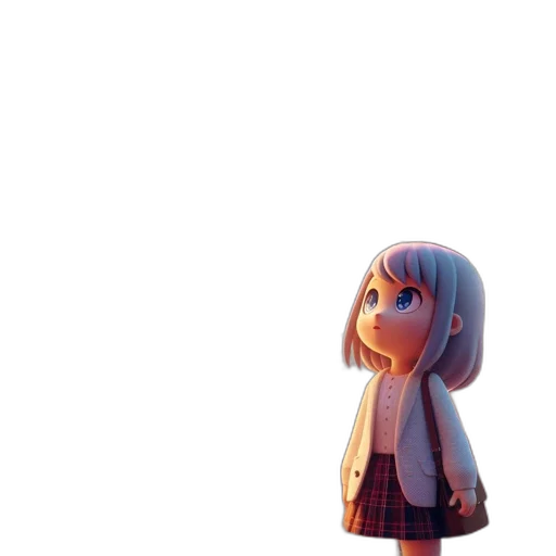 robot, dress, creature, staff, 3d render, concept art, pixel art, anime transparent PNG cut-out