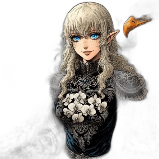 staff, dragon, fantasy art, concept art, pixel art, anime, monochrome, dark transparent PNG cut-out