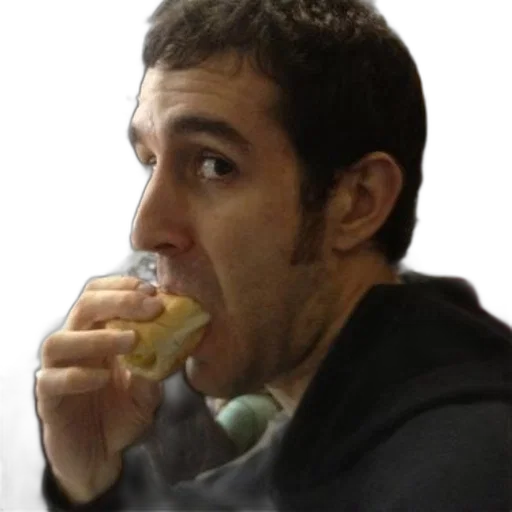 food, face, man, black, hoodie, eating, hot, dog transparent PNG cut-out