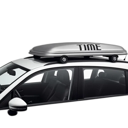 car, concept art, white, roof, rack, shown, side, view transparent PNG cut-out